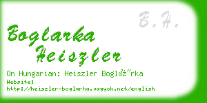 boglarka heiszler business card